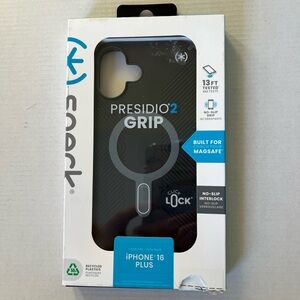 Speck Presidio2 Grip MagSafe With ClickLock Case Apple iPhone 16 PLUS Black New